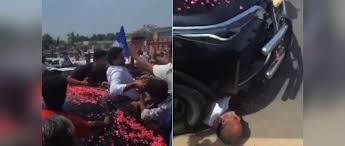 Former Chief Minister's car crushes activist